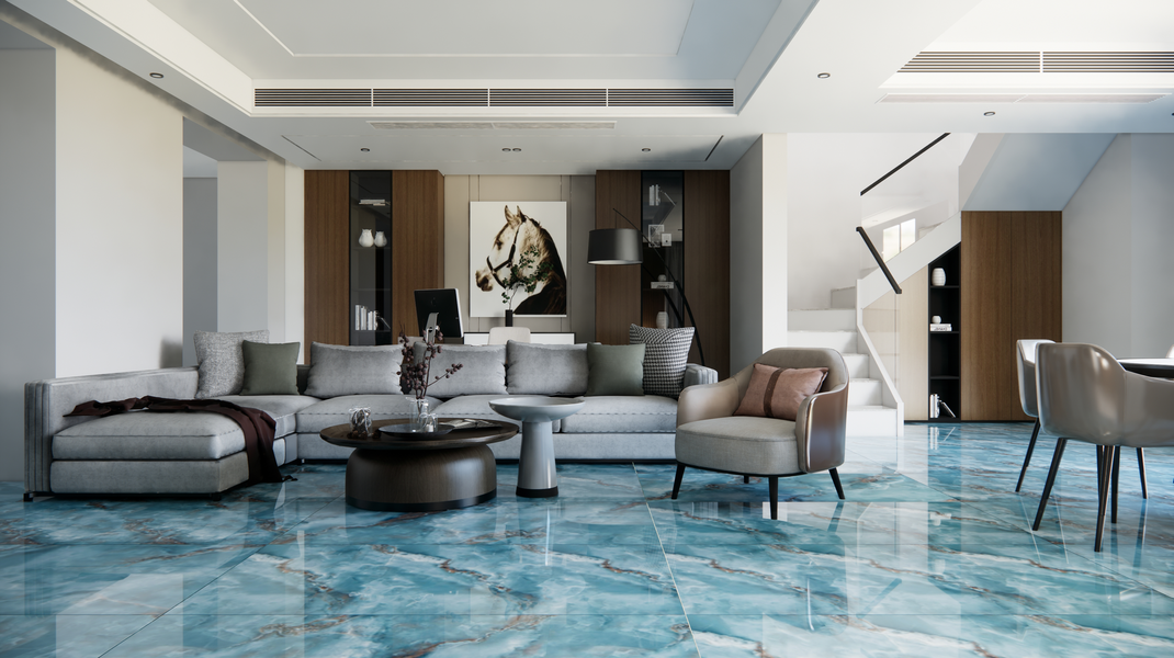 Aqua Blue Anti-Slip Tile